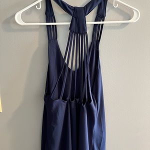 Navy Blue Dress with exposed back